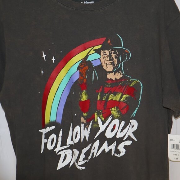 Follow Haunting Dreams Freddy Krueger TShirt Nightmare on Elm Street Size Large - Picture 5 of 12